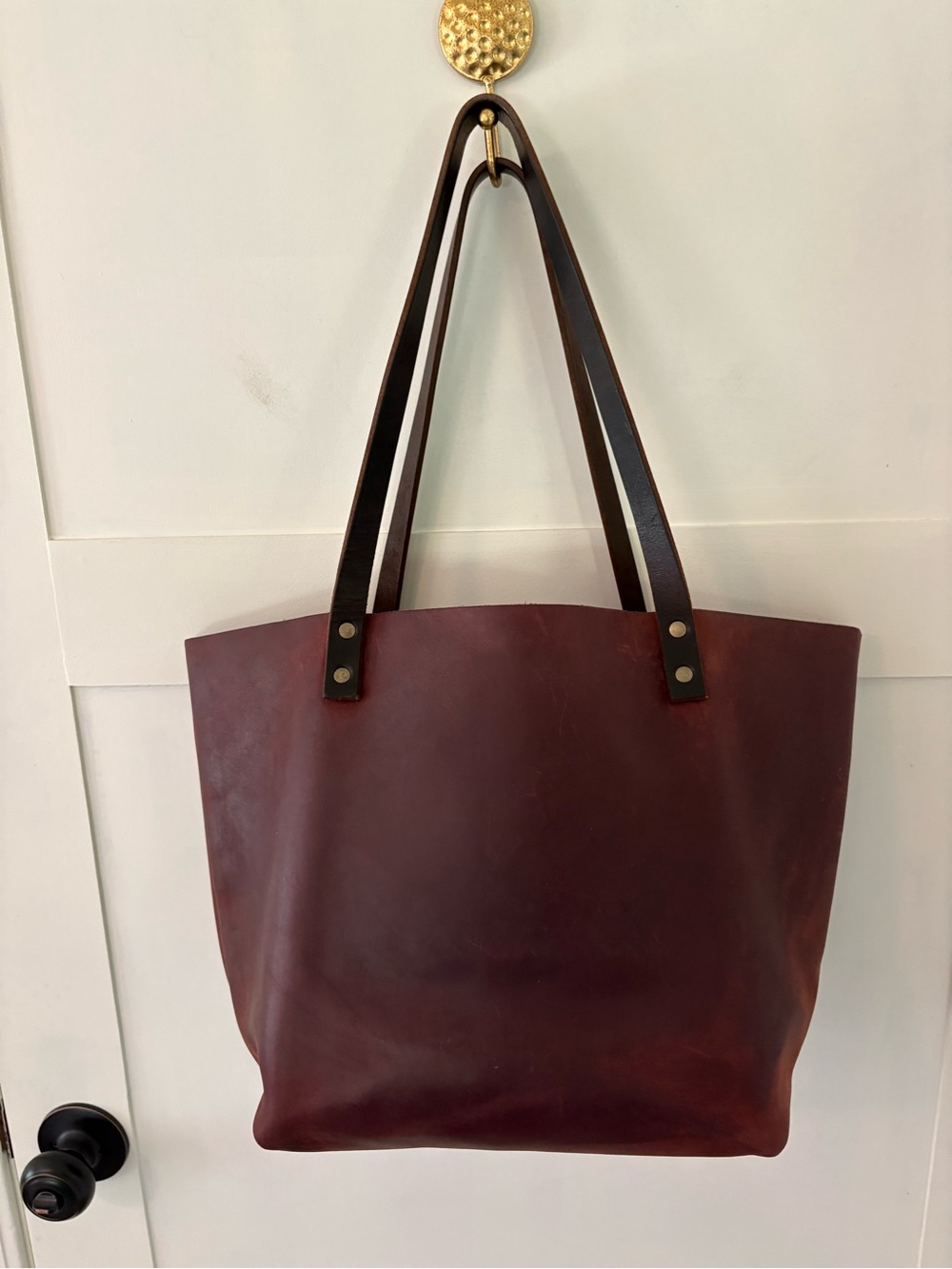 Portland Leather Goods Large Classic Tote Bag. - Picture 6 of 16